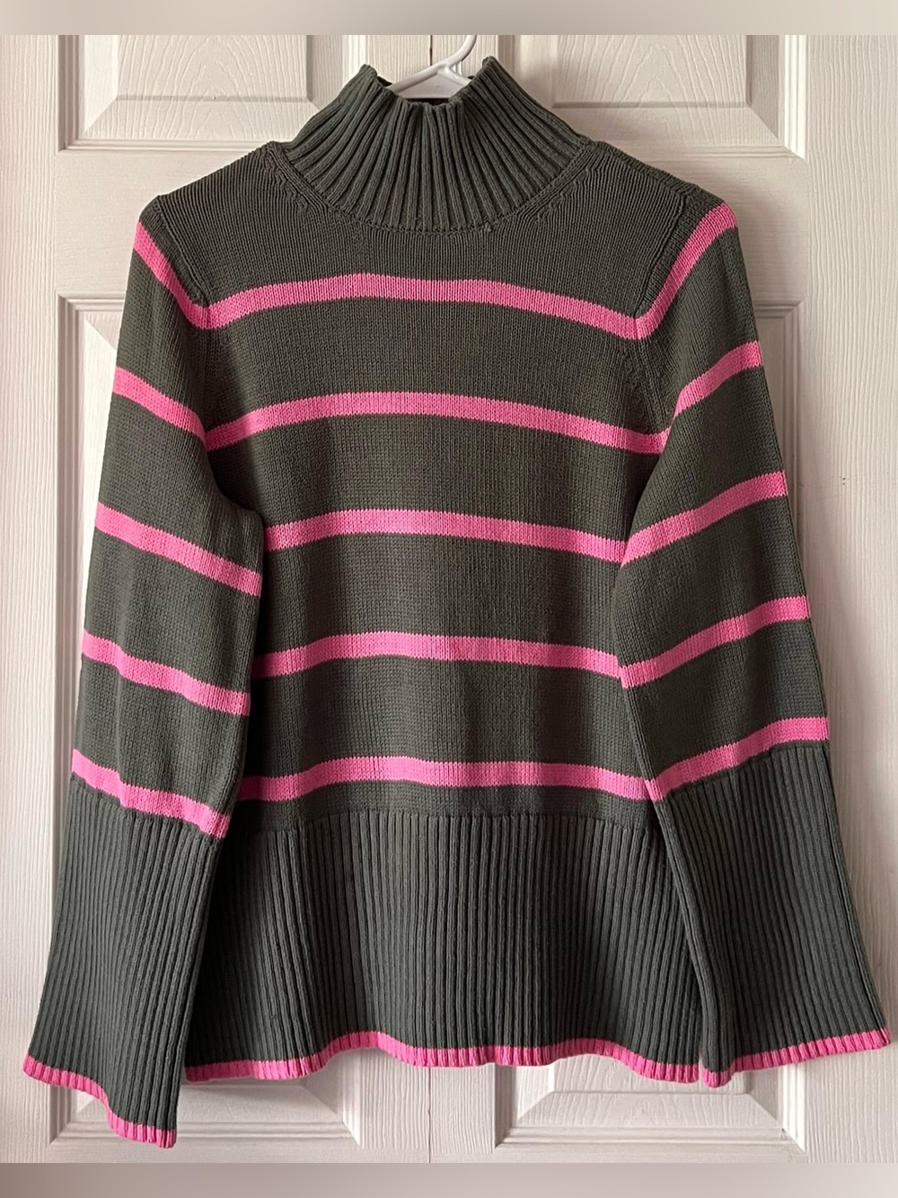 Free Assembly Striped Mock Neck Sweater